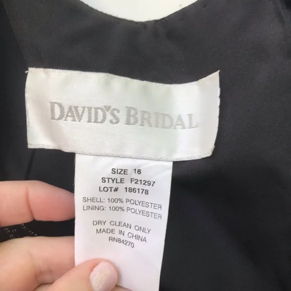 David’s Bridal Black Mother of the Bride or Groom Beaded Formal dress #F21297 - Picture 3 of 6